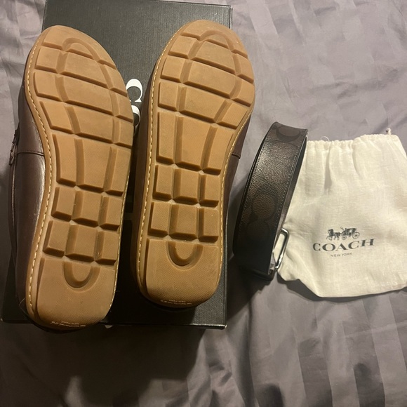 Men’s Coach Loafer Shoes and matching belt - Picture 3 of 4